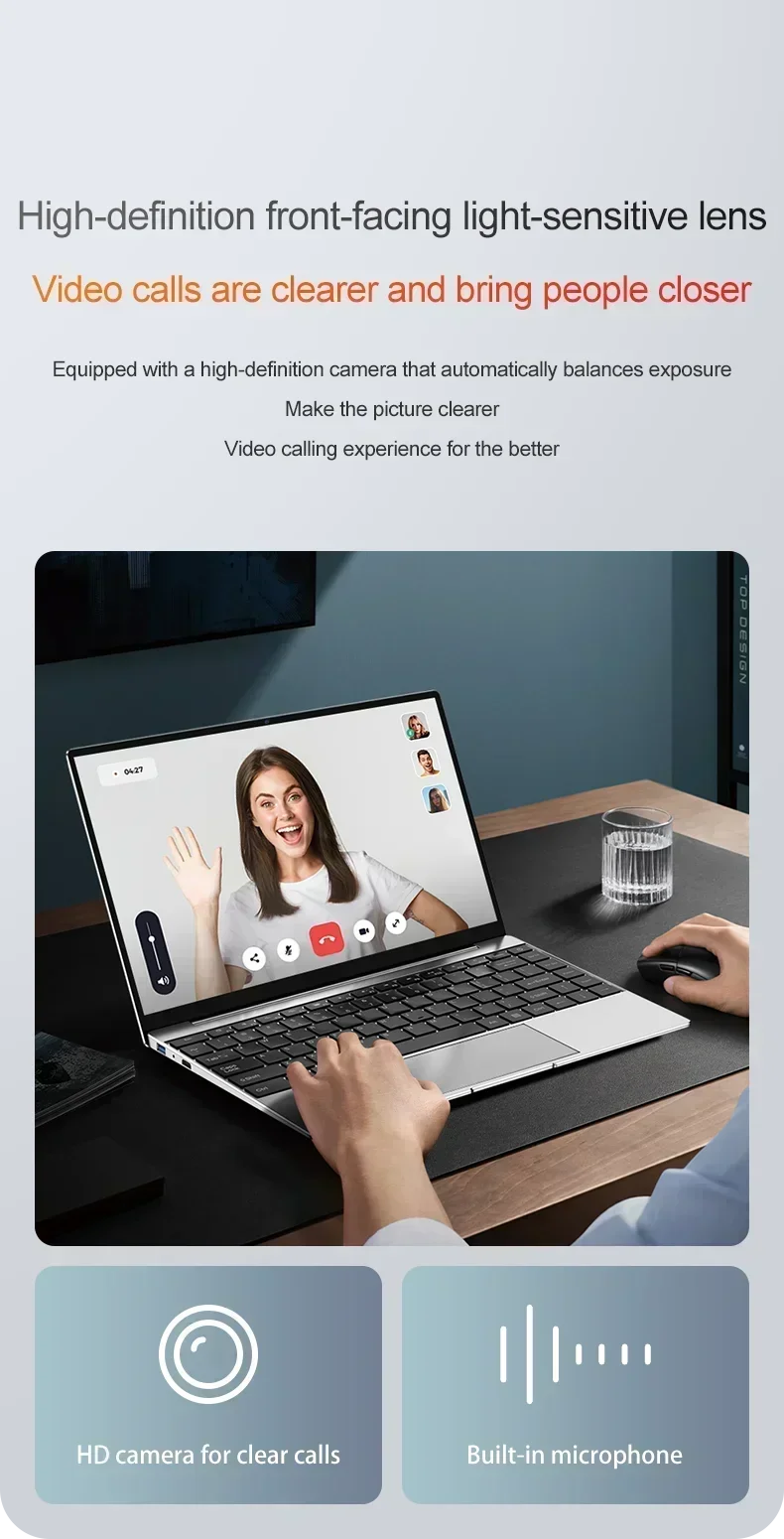 14.1” Ultra Slim Laptop – 16GB RAM, 2TB SSD, Intel N3700, 1920x1080 Display, Windows 11 Pro