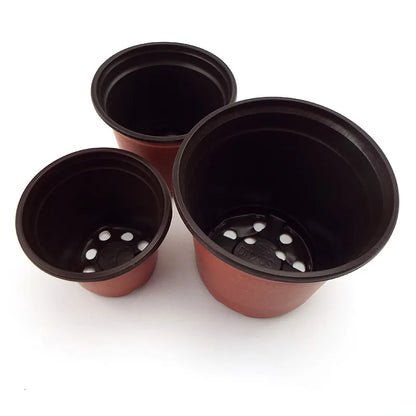 Plastic Flower Pot Grow Box with Fall-Resistant Tray – Nursery & Transplant Pots for Home Garden Plants