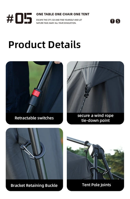 ShineTrip Oversized Dome Tent – Quick Setup, Waterproof & Sunproof Silver-Coated Canopy for Camping (05 Series)