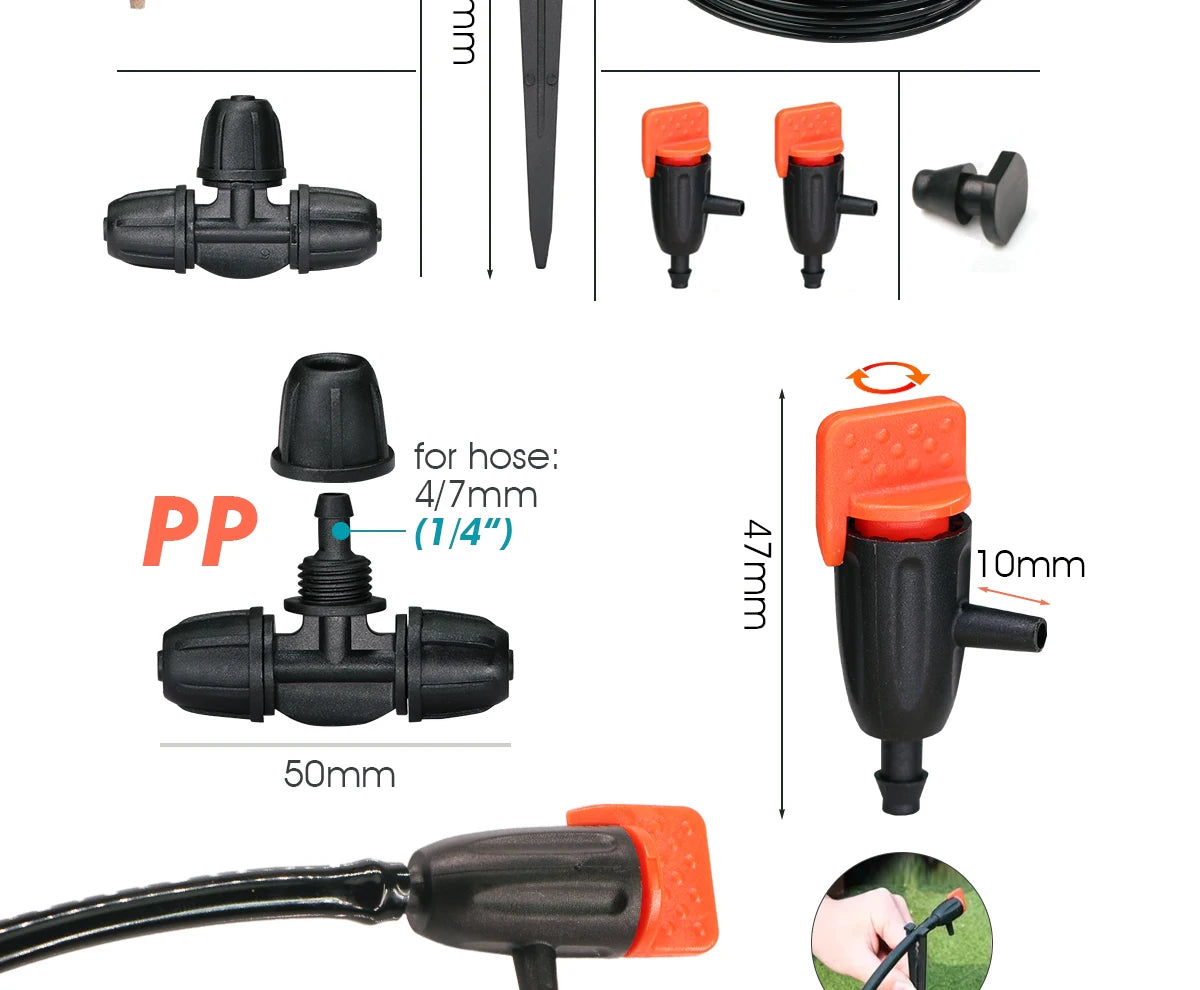 Tuya WiFi Solar Smart Drip Irrigation System — Remote Control Watering Kit for Garden & Balcony Plants