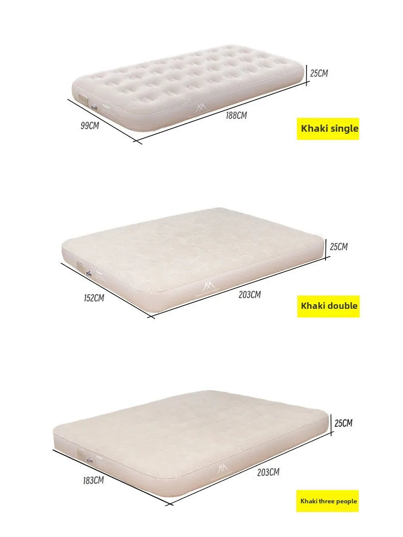 MOUNTAINHIKER 2025 Inflatable Air Mattress - PVC Glamping Camping / interior Bed Mat with Built-In Pump for 1-3 Person