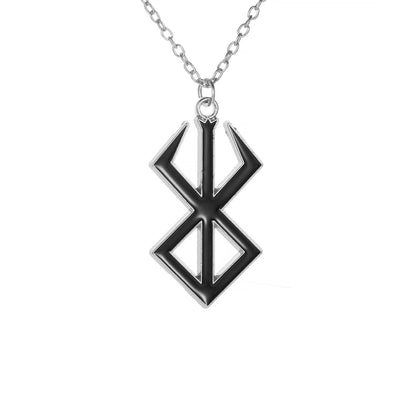 Berserk Anime Logo Necklace – Guts Sword Symbol Pendant, Trendy Cosplay Jewelry Gift & Decoration
