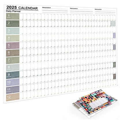 2024-2025 Kawaii Wall Calendar Planner – Large Schedule Organizer, To-Do List, Target Tracker, Office Supplies