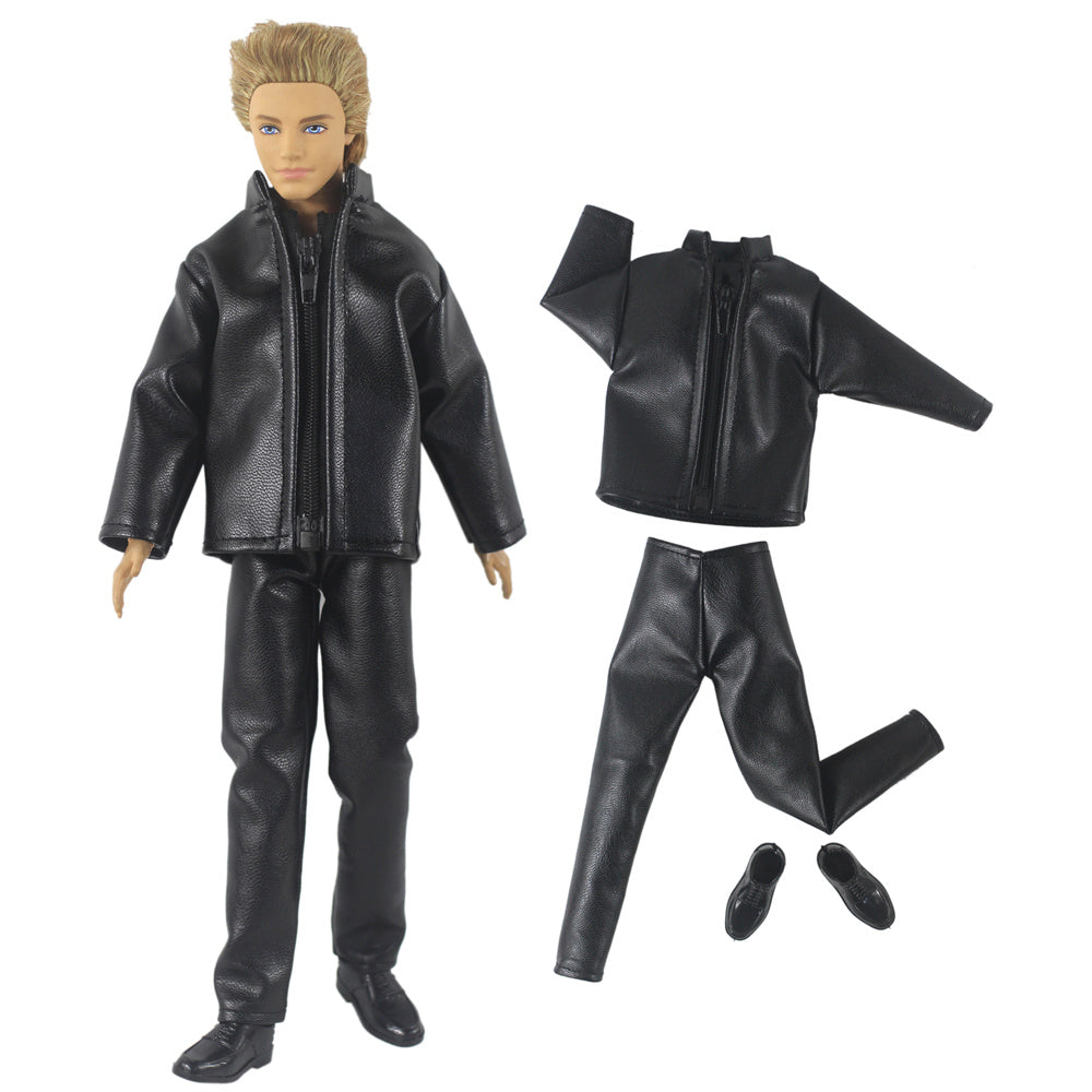 1 Set 12" Ken Doll Clothes — Leather Outfit with Multiple Styles to Choose From