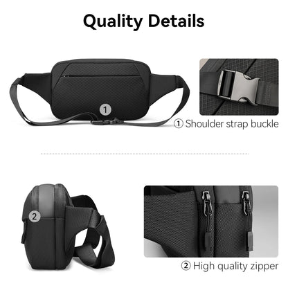MARK RYDEN Mini Shoulder Bag for Men: Multiple Pockets, Fits 7.9in iPad - Stylish and Functional