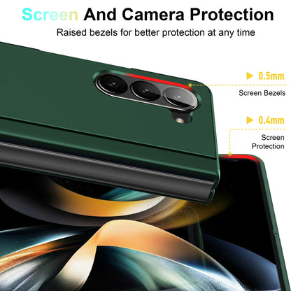 Full Coverage Hard PC + TPU Case for Samsung Galaxy Z Fold 5/4/3 5G – Anti-Fingerprint, Anti-Scratch, Heavy Duty with Holder, Matte & Non-Slip Design