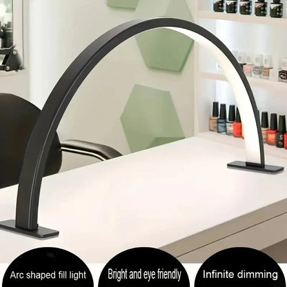 9New Moon Nail Work Lamp – Three-Color USB Beauty Desk Lamp for Nail Art & Eyelash, Black/White/Pink