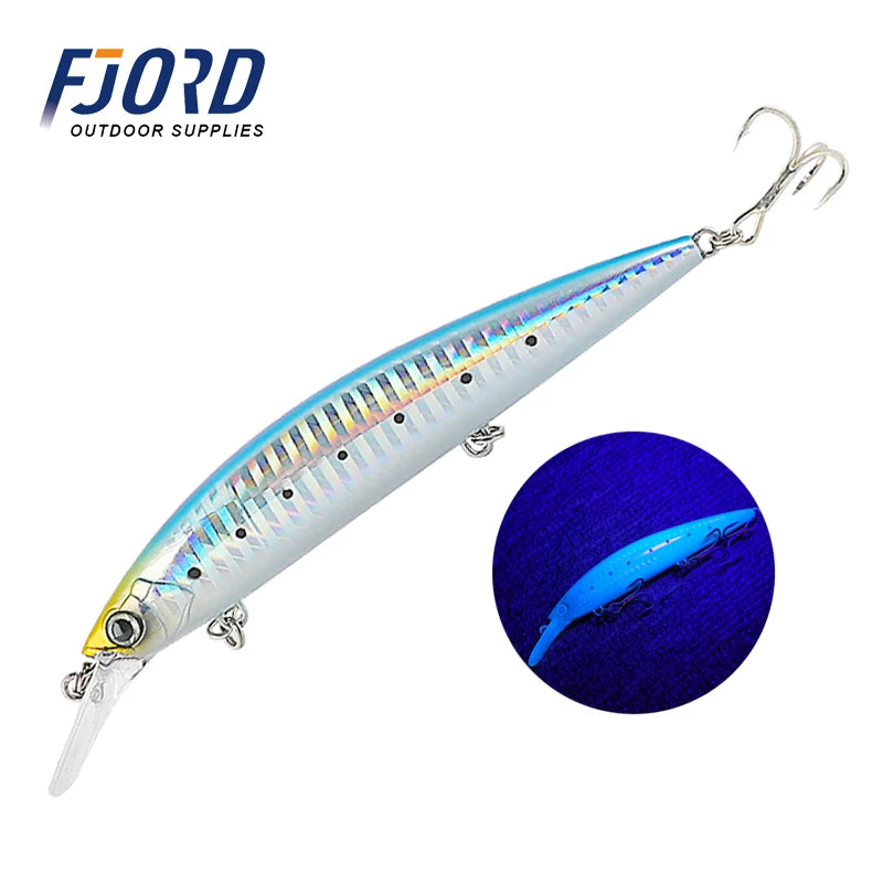 FJORD Heavy Sinking Minnow Fishing Lures – 110S 37g, 90S 29g, 70S 17g Saltwater & Freshwater Jerkbait