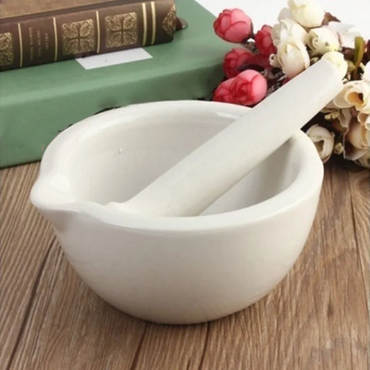 6ml Mini Porcelain Mortar and Pestle Set – Small Grinding Bowls for Mixing, Toppings & Herbs