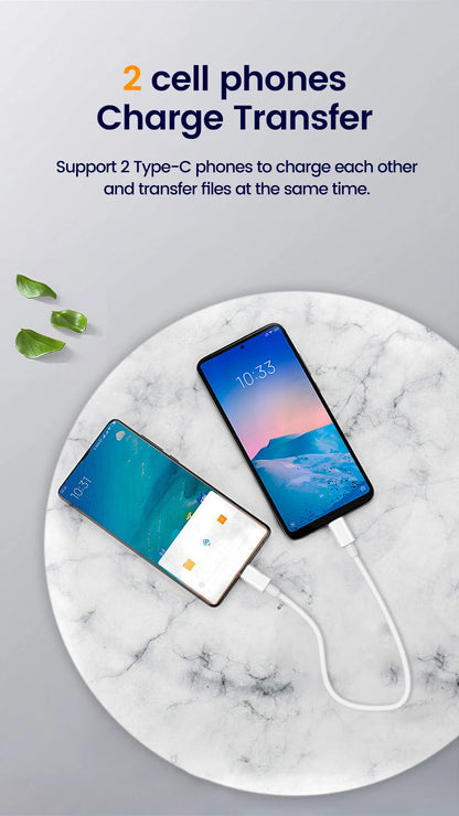 30cm USB-C to USB-C Fast Charging Cable – Compatible with iPhone 15, Xiaomi, Samsung, Huawei & Power Banks