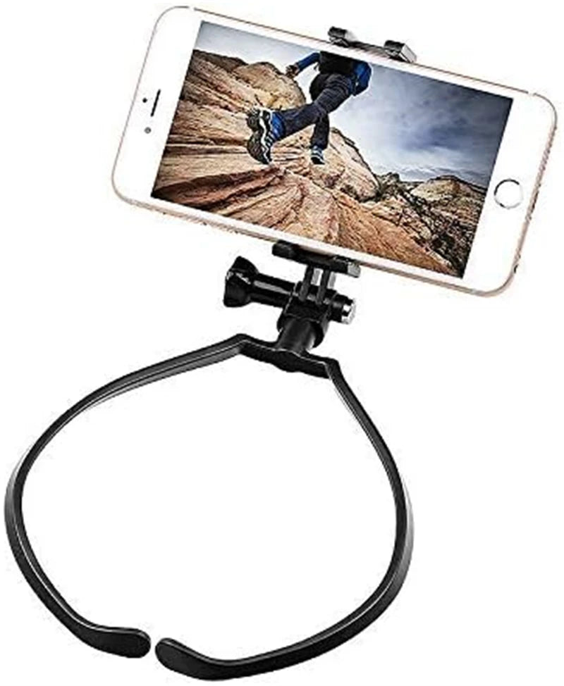 Hands-Free Wearable Neck Holder – Universal Lazy Phone Stand, Hanging Mount for iPhone 15 Pro Max, Samsung, GoPro, Dock Station Bracket