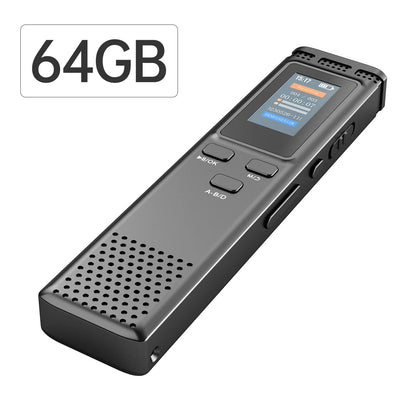 Digital Voice Recorder 64GB/16GB/8GB | Voice Activated Audio Recording, Noise Reduction, MP3 Playback, 288hrs