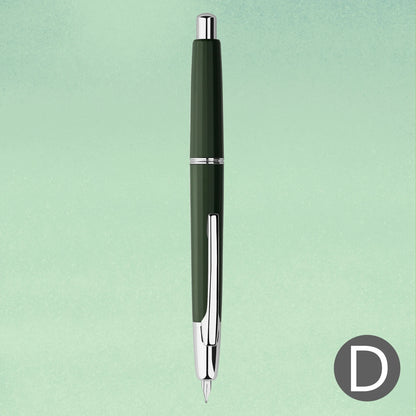 MAJOHN A2 Press Fountain Pen - Retractable EF Nib 0.4mm Resin Ink Pen with Converter, Lighter than A1, Perfect for Writing and Christmas Gift