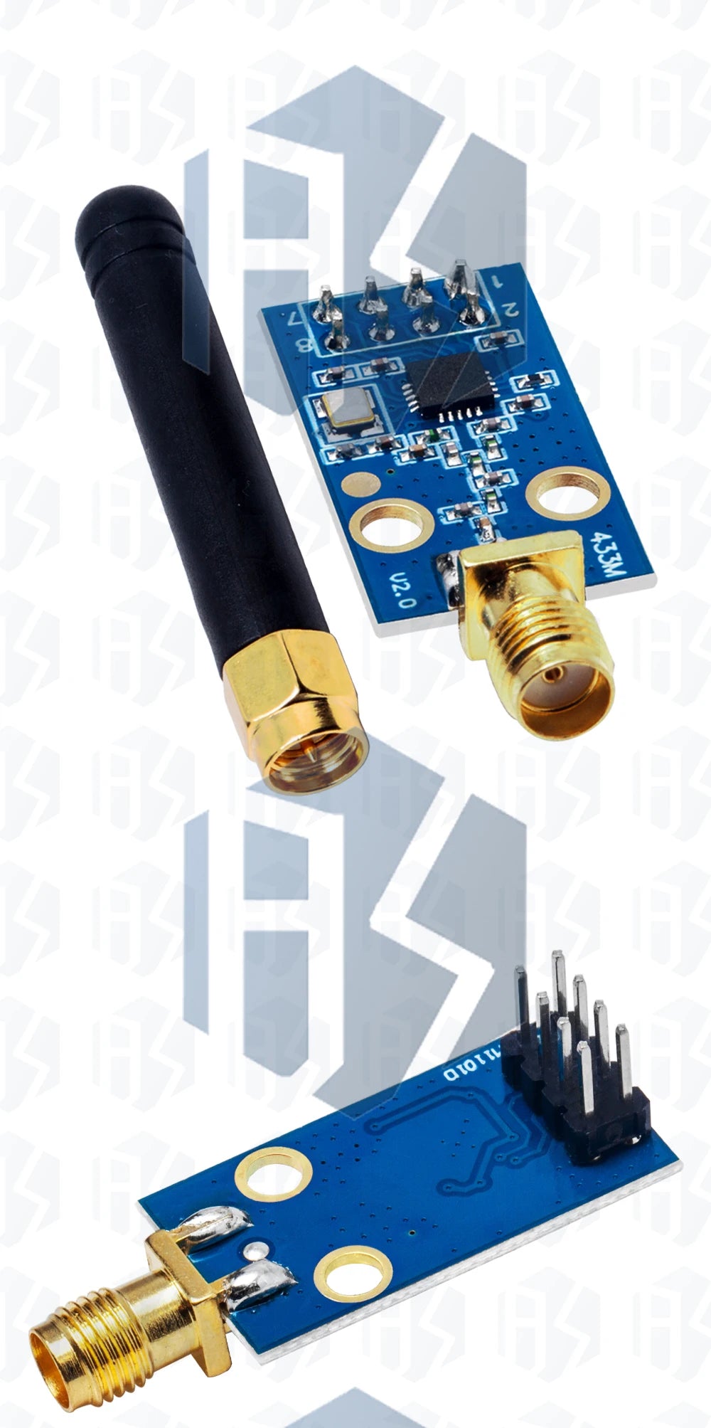 CC1101 Wireless Module - 10mW, 433MHZ/868MHZ, Long Distance Transmission 300-1000M with SMA Antenna, Wireless Transceiver