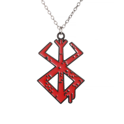 Berserk Anime Logo Necklace – Guts Sword Symbol Pendant, Trendy Cosplay Jewelry Gift & Decoration