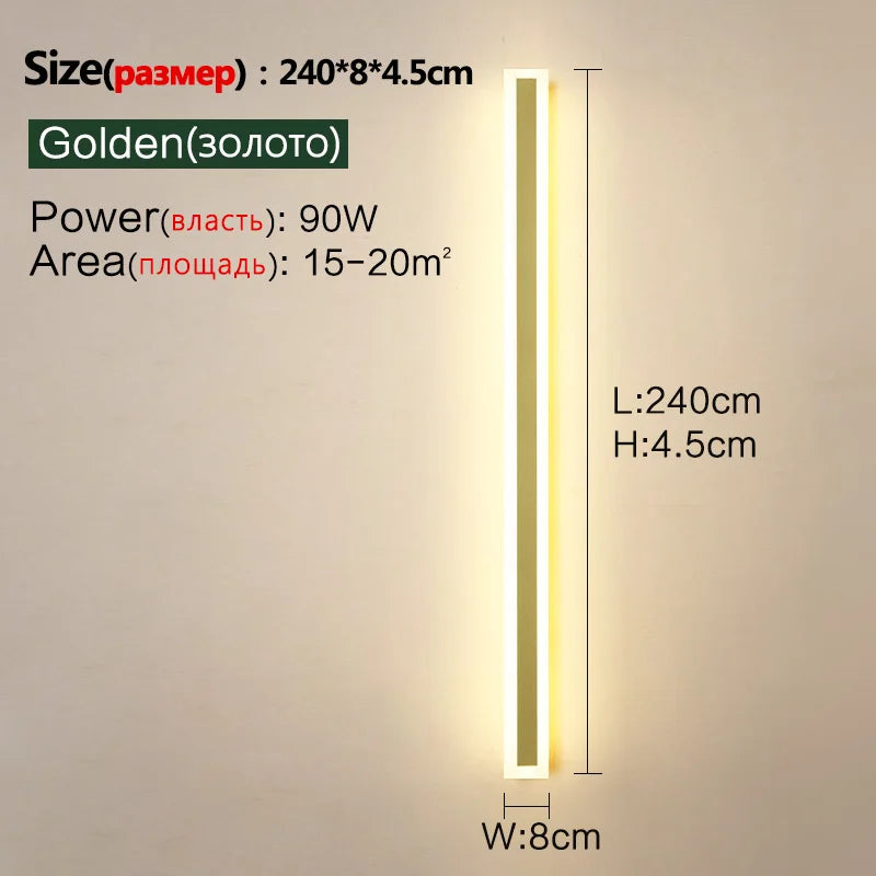 Outdoor Wall Lamp – IP65 Waterproof LED Long Corridor & Staircase Light, Balcony, Villa & Garden Entrance Lighting