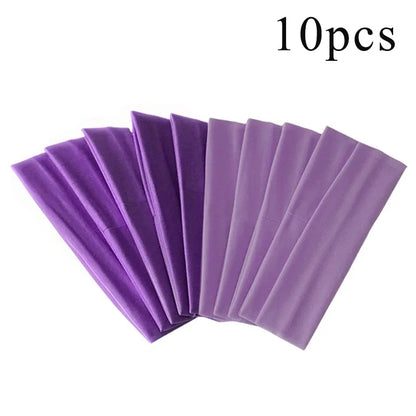 10 Pcs Elastic Hair Bands - Solid Color Fashion Headbands for Women, Sports, Running, Fitness, Yoga & Makeup Accessories