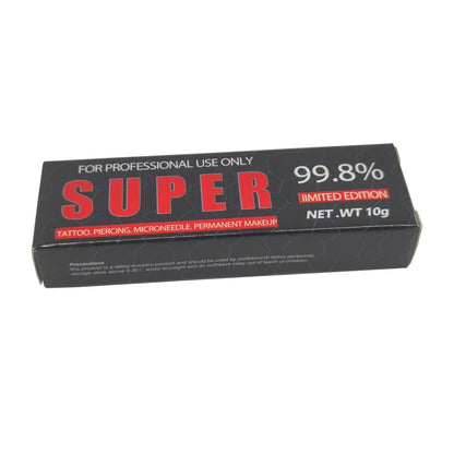 99.8% Black Super Tattoo Numbing Cream 10g – Microblading & Permanent Makeup Prep for Eyebrows & Lips