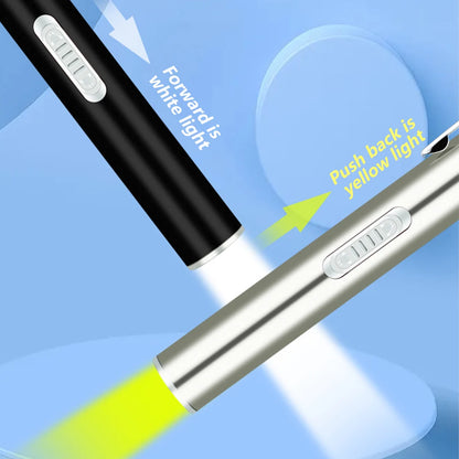 USB Rechargeable Medical Pen Light | Mini Nursing LED Flashlight with Stainless Steel Pocket Clip