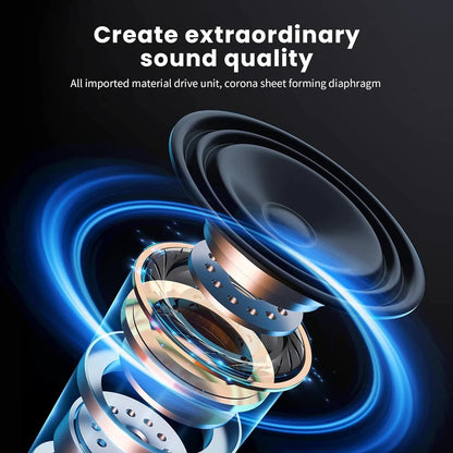 #P2961 Wireless Bluetooth 5.3 Headphones – Over-Ear HiFi Stereo Sports Earphones with TF/AUX Music Player & HD Mic