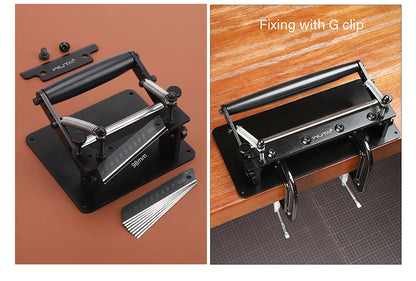 WUTA Manual Leather Skiving Machine – Belt Thinning Splitter & Strap Cutting Tool for Cowhide Leather DIY