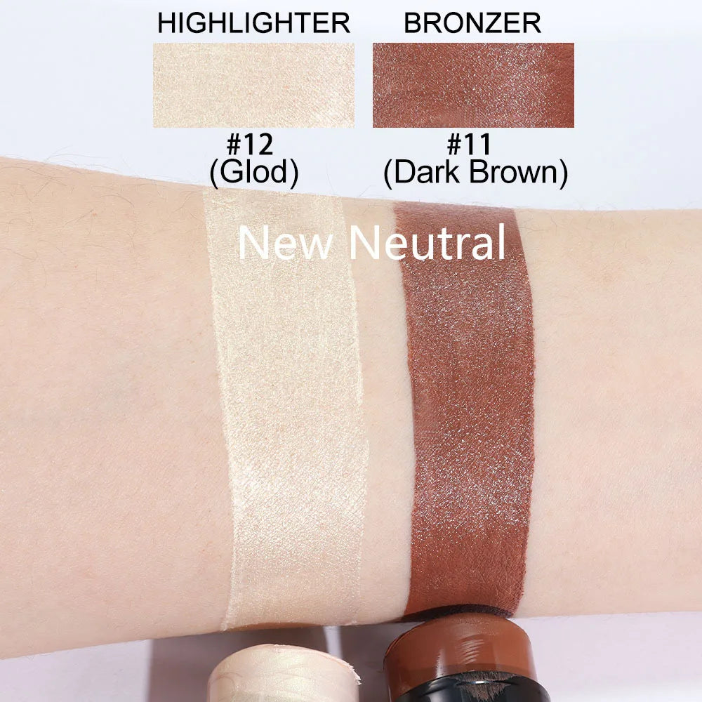 Highlighting & Bronzer Stick - Face Brightening Blusher, Rouge Concealer Pen, Long-Lasting Corrector & Nose Contouring Cosmetics