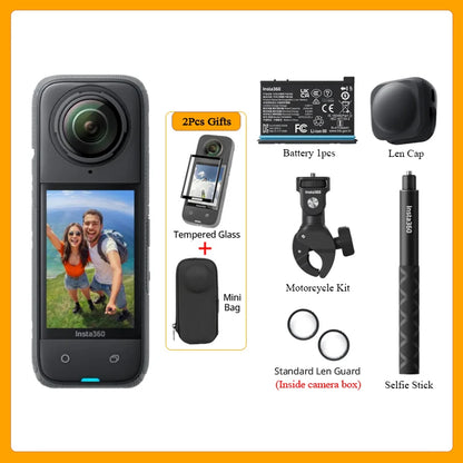 Insta360 X4 8K Waterproof 360 Action Camera – 2290mAh Battery, 2.5'' Touchscreen, 4K Wide-Angle Video