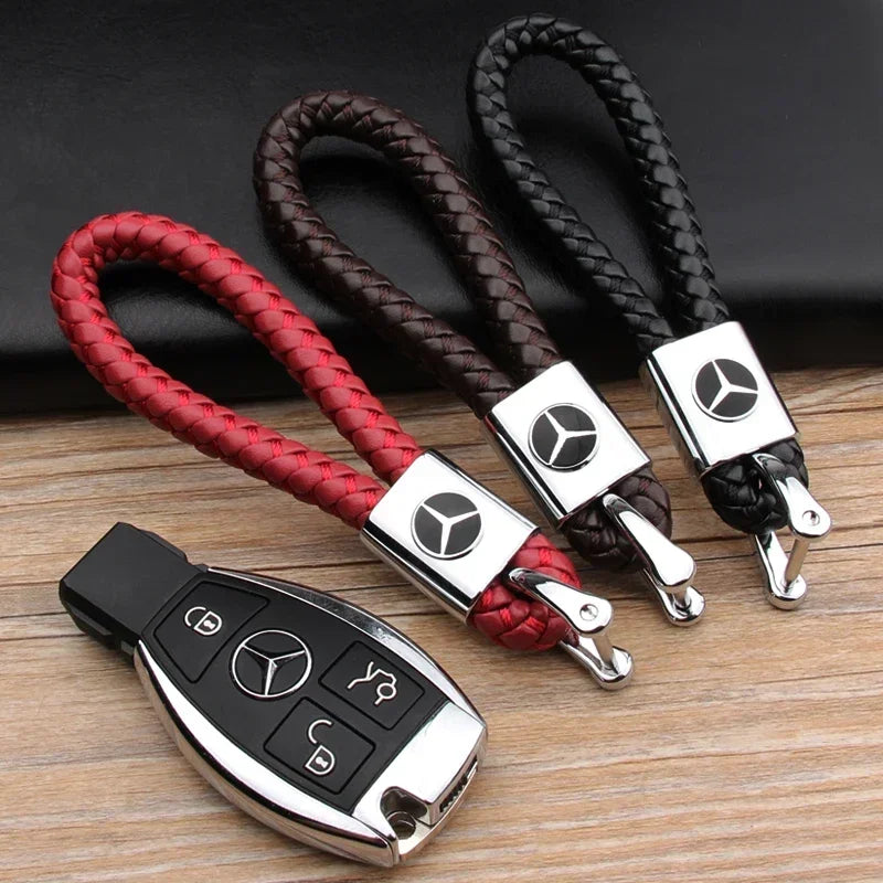 Braided Rope Metal Keychain – Car Key Ring for Mercedes Benz W166/W213/W246/W176/W177/W205 C260/C200/C300/C180/C63/W167