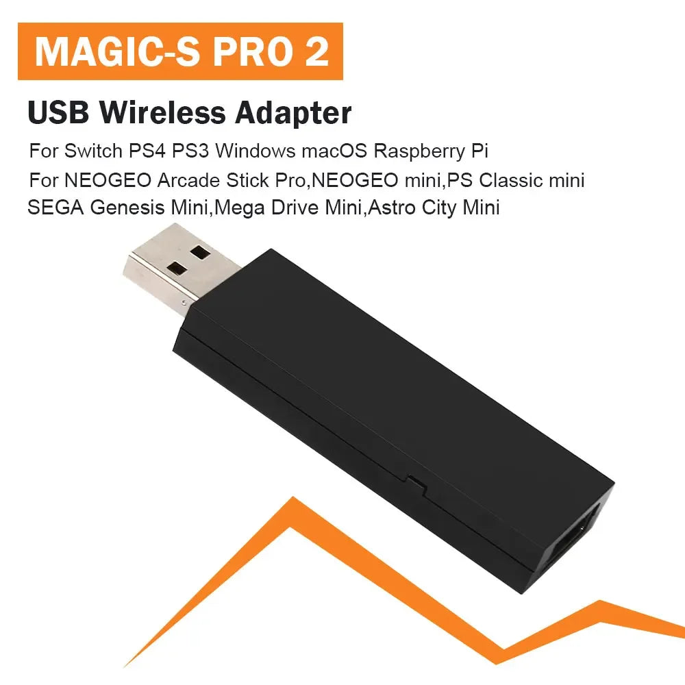 Mayflash Magic S Pro 2 USB Wireless Controller Adapter – JoyCon for NS ...