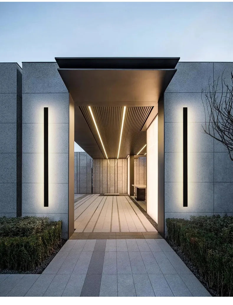 Waterproof Outdoor Wall Light – LED Garden Lamp, Modern Nordic Style for Living Room & TV Background, IP65, 110/220V Wall Washer