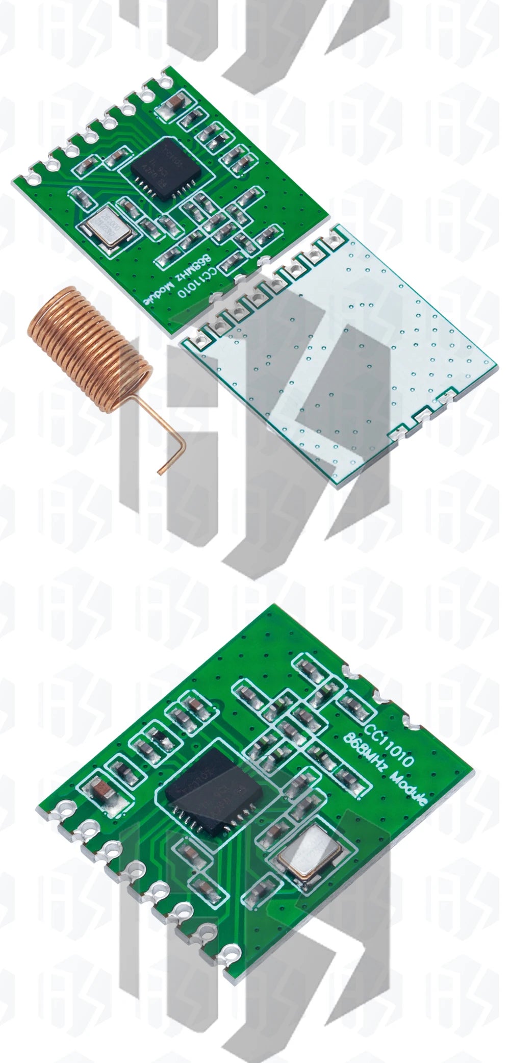 CC1101 Wireless Module - 10mW, 433MHZ/868MHZ, Long Distance Transmission 300-1000M with SMA Antenna, Wireless Transceiver