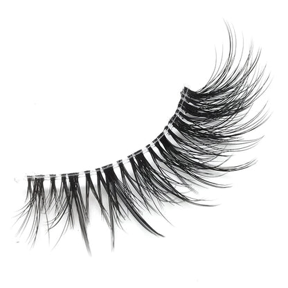 HBZGTLAD 7 Pairs Cat Eye Faux Mink Lashes – Clear Band, Wispy & Natural Full Strip Eyelashes