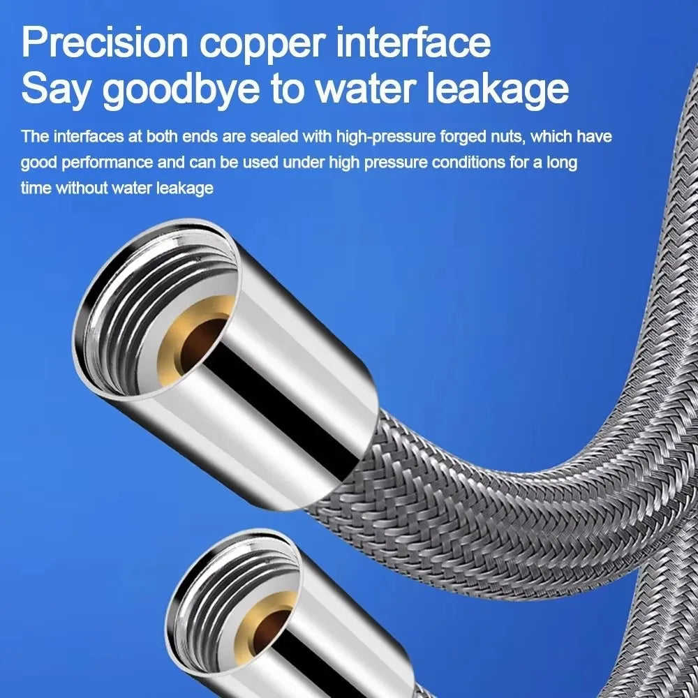1.5/2M Anti-Kink Handheld Shower Hose — Flexible High-Pressure Nylon Tube with Universal GI/2 Connector
