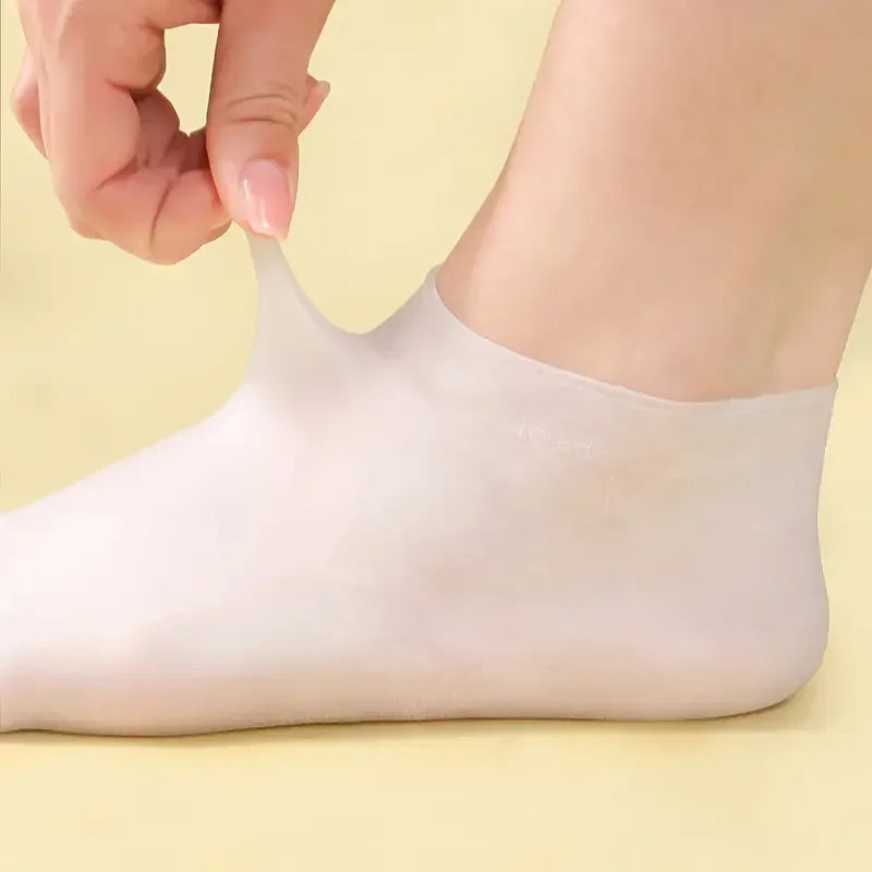 2PCS Silicone Foot Care Socks – Moisturizing, Softening Dry & Cracked Heels for Men & Women