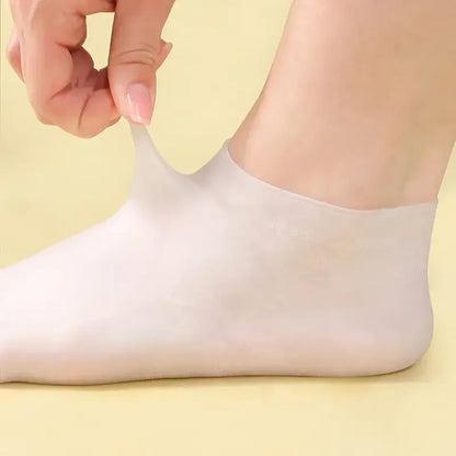2PCS Silicone Foot Care Socks – Moisturizing, Softening Dry & Cracked Heels for Men & Women