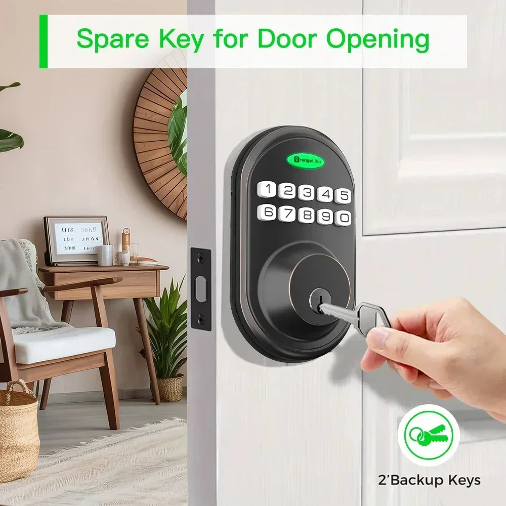 EUUKAIHG Keyless Entry Door Lock – One-Touch Deadbolt with Keypad & Auto Lock