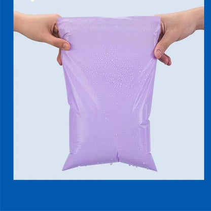50PCS Purple Courier Mailer Bags - Self-Adhesive Poly Packaging for Mailing, Express Shipping, and Postal Pouches