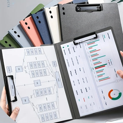 A4 File Folders - Documents Organizer Clipboard with Cover, Perfect for Business, School, and Office Supplies