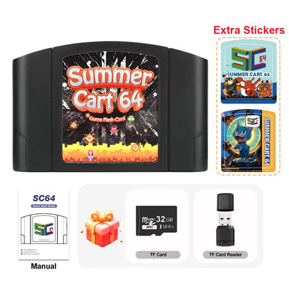 SummerCart 64 Open Source SC64 Flash Card – N64 Game Cartridge with 64DD Emulation & 5400+ Games Compatibility