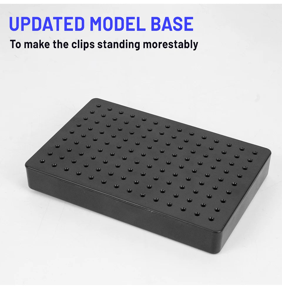 Model Painting Stand Base Holder with 20 Magnetic Alligator Clips & Flexible Sticks Set for Airbrush Crafting