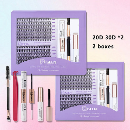 DIY Lash Extension Kit – Mix Styles Lash Clusters, Individual Lashes, Bond & Seal, Remover, Tweezers & Lash Brush for Easy Self-Application Makeup