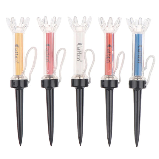 5pcs/set Golf Tees: 79mm/90mm Plastic Step Down Tees with Original Package - Local Ret Golf Training Practice Tees