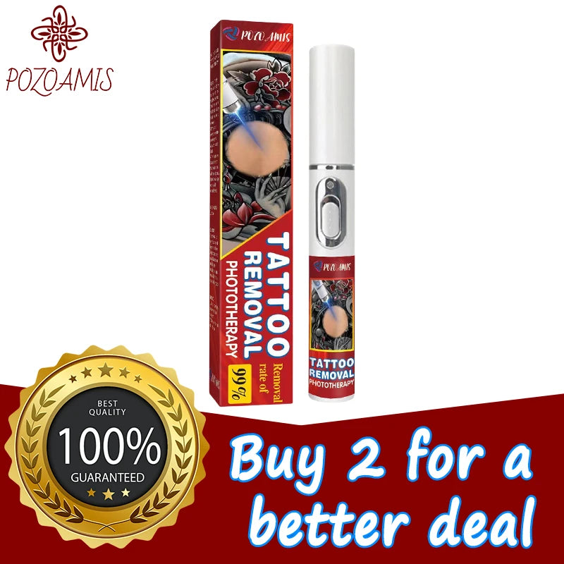 Blue Light Tattoo Removal Pen – Unisex, Suitable for All Ages, Free Shipping