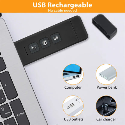 USB Rechargeable Clip-on Book Light with Timer - Portable Mini LED Reading Lamp for Bedside, Desk, Books - Bookmark Design