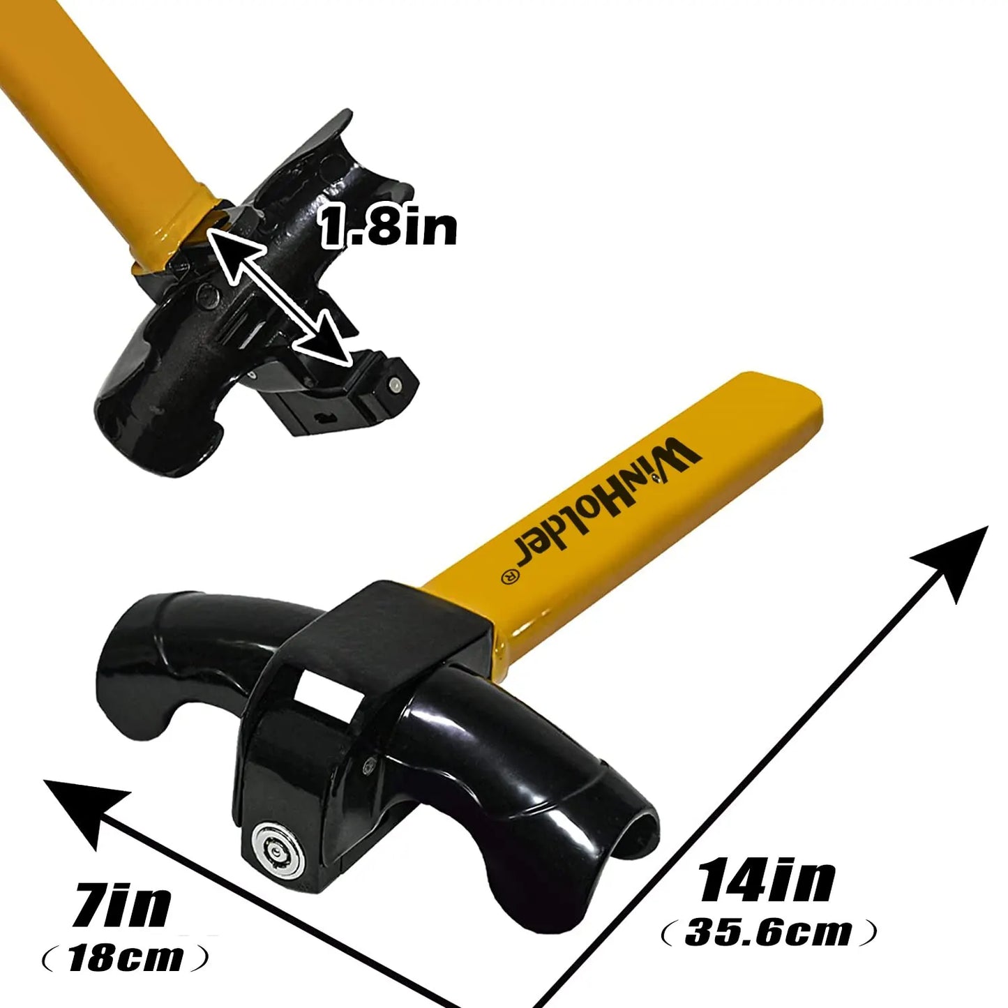 Universal Car Steering Wheel Lock | Maximum Security Anti-Theft T-Bar Immobilizer | Fits All Steering Wheels