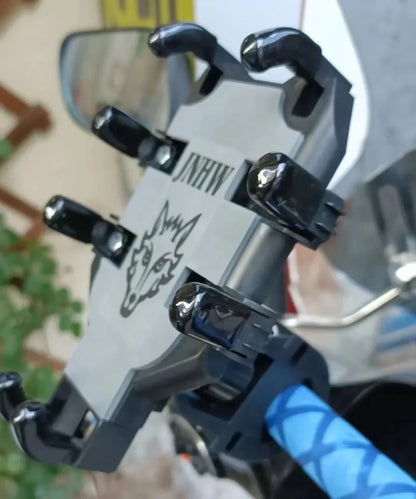 Universal 8-Claw Mobile Phone Holder – Mount for Motorcycle, Scooter, ATV, Bicycle & E-Bike