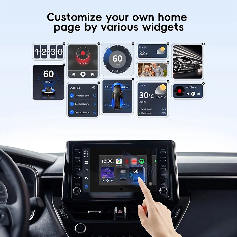 OTTOCAST P3 Android AI Box – Wireless CarPlay & Android Auto with HDMI Output, Built-in GPS, YouTube & Netflix for Car