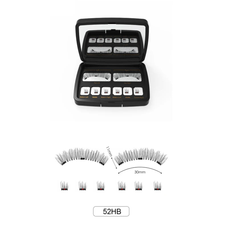 3D Magnetic Eyelashes – Soft, Reusable False Mink Lashes for Easy Wear & Beauty Makeup