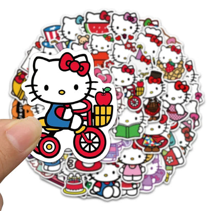 Kawaii Hello Kitty and My Melody Stickers – Cute Sanrio Decals for Kids, DIY Laptop, Phone, and Diary