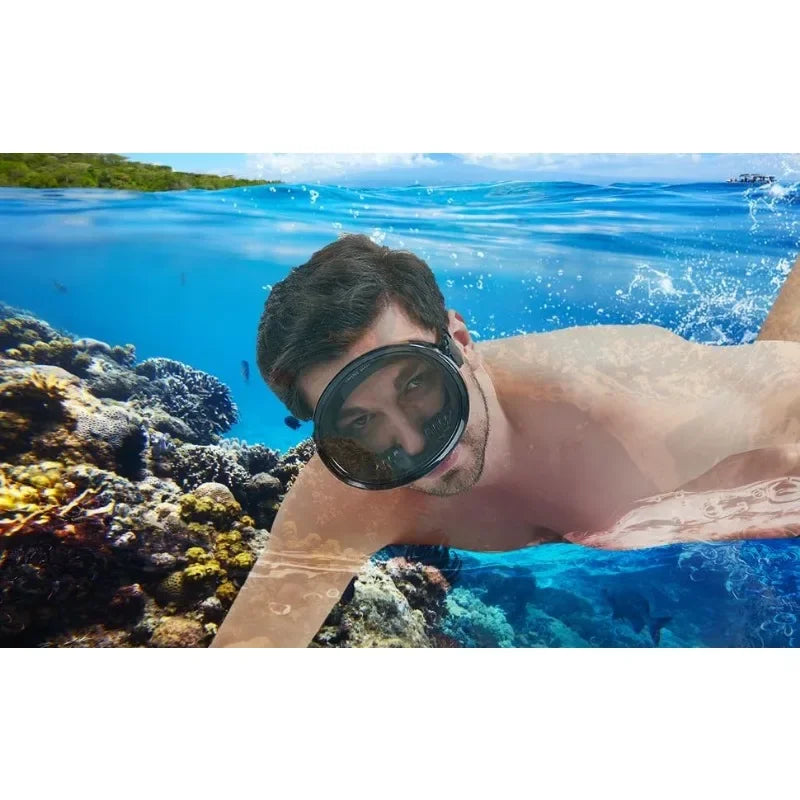 Diving Mask Goggles - HD Anti-Fog Spearfishing and Freediving Mask, Clear Panoramic View with Adjustable Buckle for Free Diving
